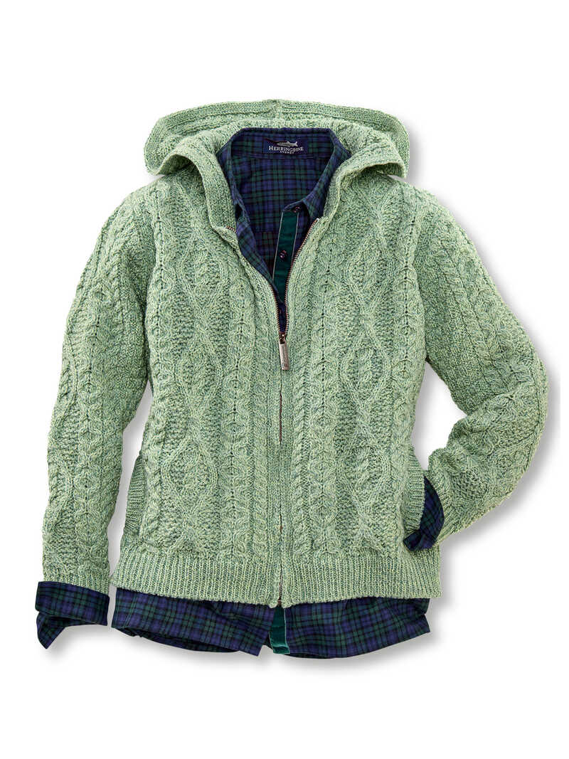 Aran-Strickhoodie aus Irland