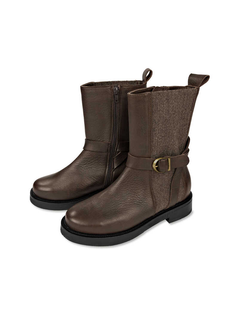 Damen-Kurzstiefel-Nappaleder